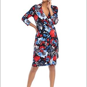 Plus Size Wrap Dress Watercolor Floral